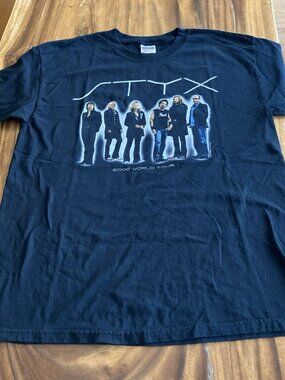 Styx 2006 World Tour Shirt Black Black Size Large
